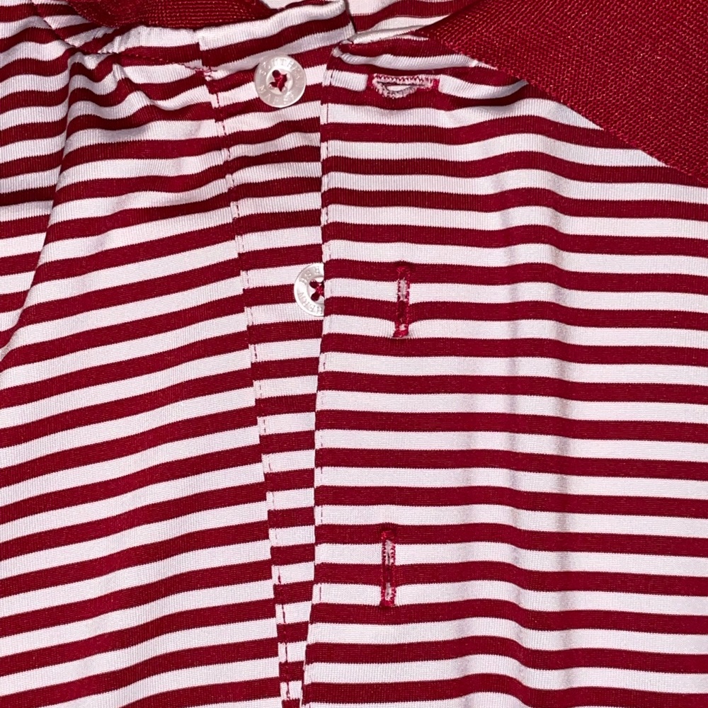 Red and white collared Southern Tide polo